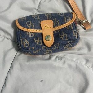 Dooney & Bourke Denim Blue and Tan Mini Bag
